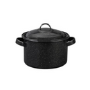 Olla Peltre Negro Recta con Tapa 20 cm